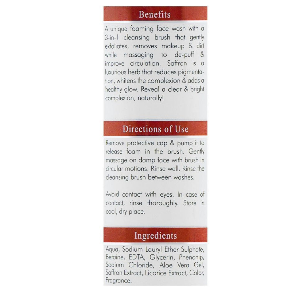Hemani Saffron Whitening Foaming Face Wash, For All Skin Types, 150ml