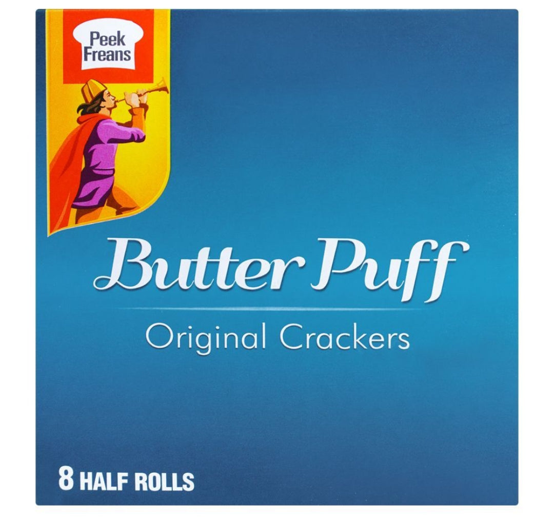 Butter Puff Original Crackers, 8-Half Roll Pack Box