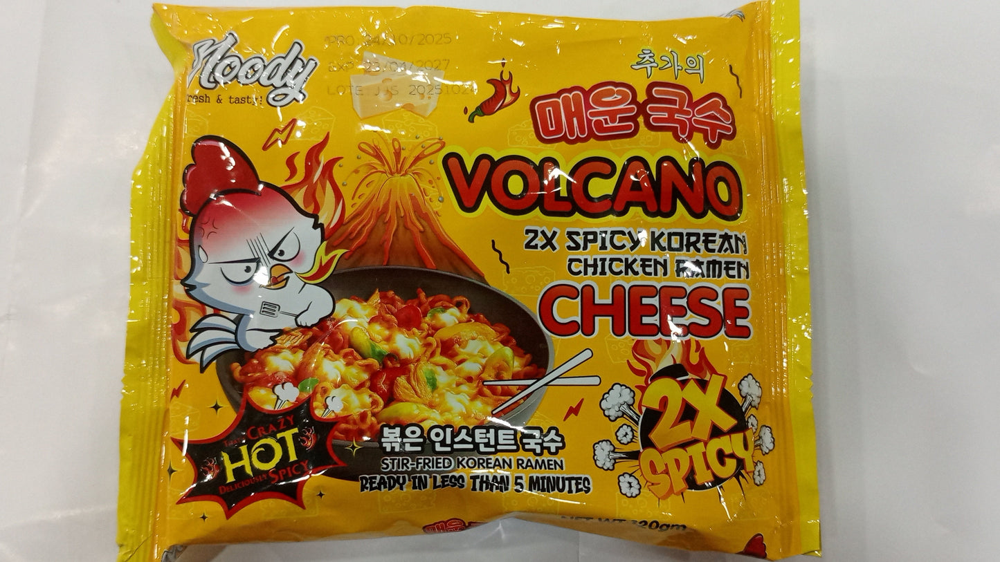 NOODY VALCANO CHEESE 2X SPICY NOODLES 132GM