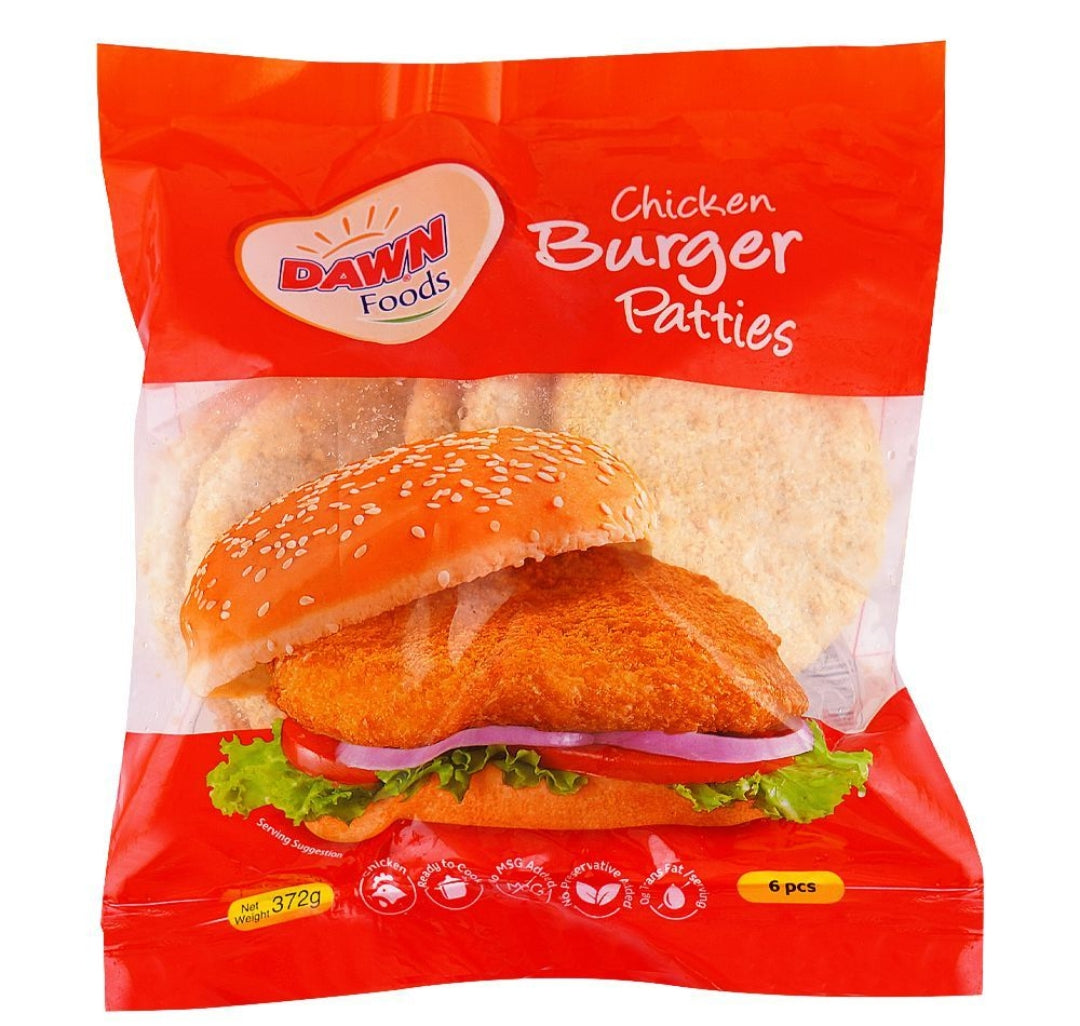 Dawn Chicken Burger Patties, 6-Pack, 372g