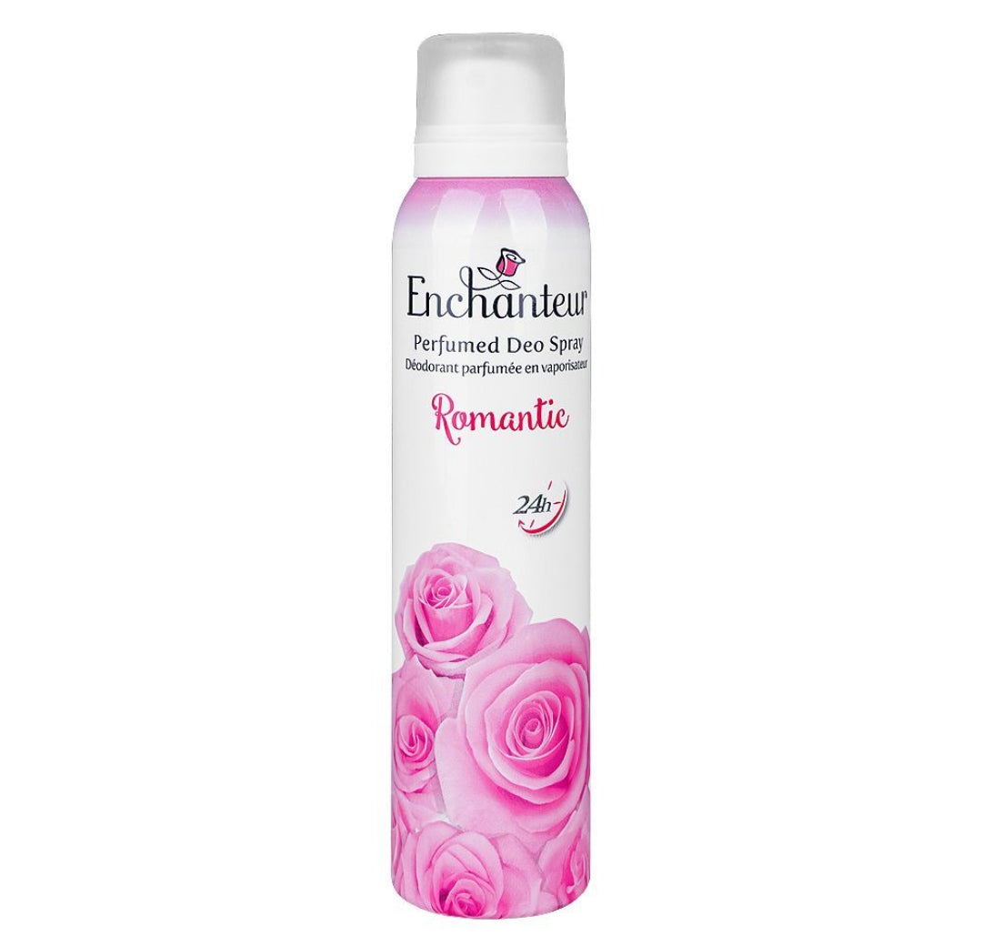 Enchanteur Romantic Perfumed Deodorant Spray, Anti-Perspirant, 24 Hours Lasting, For Women, 150ml