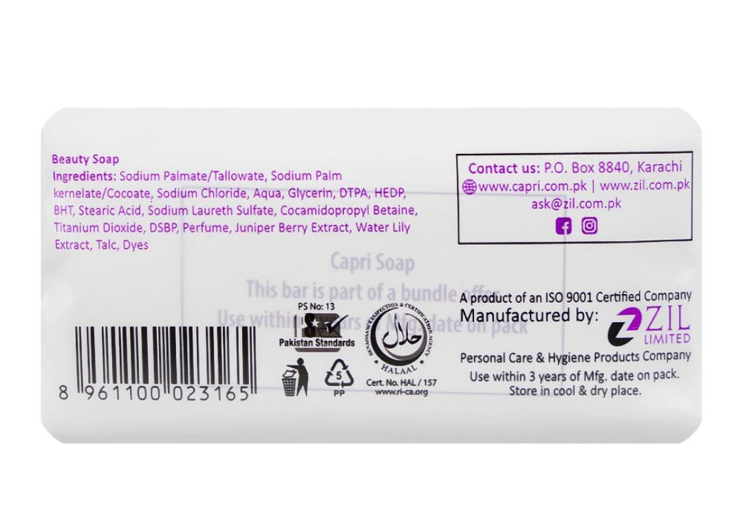 Capri Glow Water Lilly Blue Soap, 3x120g