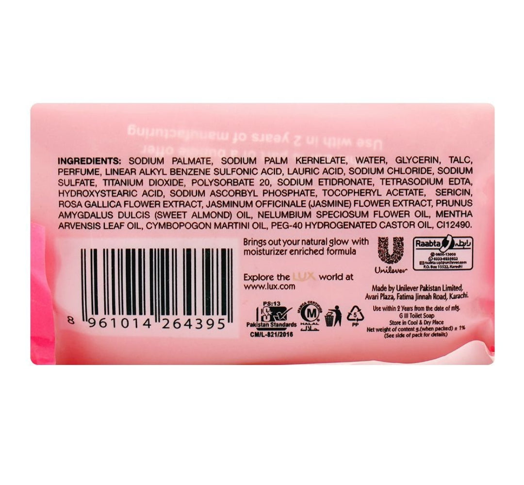 Lux Rose Glow Vitamin C + Glycerine Soap, 3 x 128g