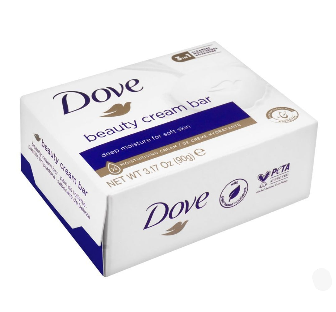 Dove Beauty Cream Bar, White, Deep Moisture For Soft Skin, 90g