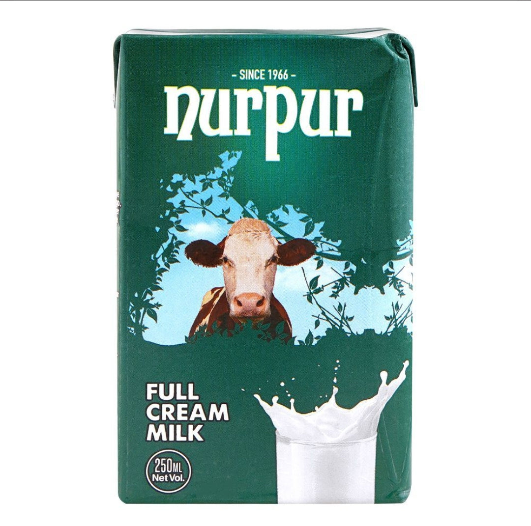 Nurpur Full Cream Milk Tetra Pack, 250ml