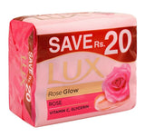 Lux Rose Glow Vitamin C + Glycerine Soap, 3 x 128g